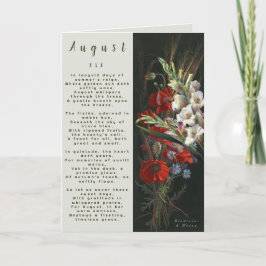 Tarjeta Mes de Agosto Nacido en Flor Prosa