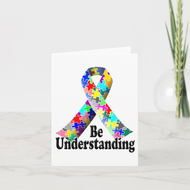 Tarjeta Mes de conciencia del autismo (Anverso)