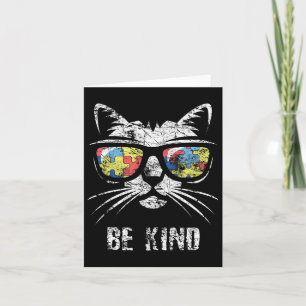 Tarjeta Mes de conciencia del autismo El autismo del gato 