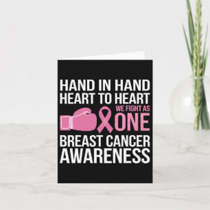Tarjeta Mes de Conciencia sobre el Cáncer de Mama Guante D