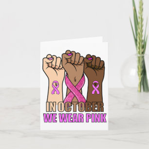 Tarjeta Mes de Conciencia sobre el Cáncer de Mama Mujeres 