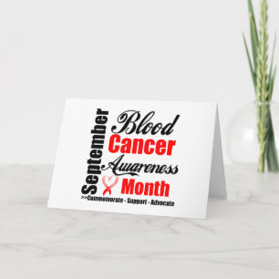 Tarjeta Mes de Conciencia sobre el Cáncer de Sangre Septie