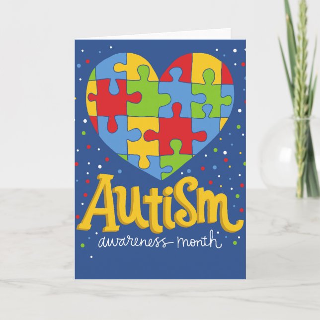Tarjeta mes de concienciación sobre el autismo (Anverso)