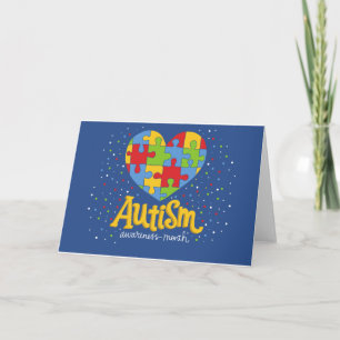Tarjeta mes de concienciación sobre el autismo
