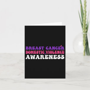Tarjeta Mes De Concienciación Sobre El Cáncer Y La Violenc