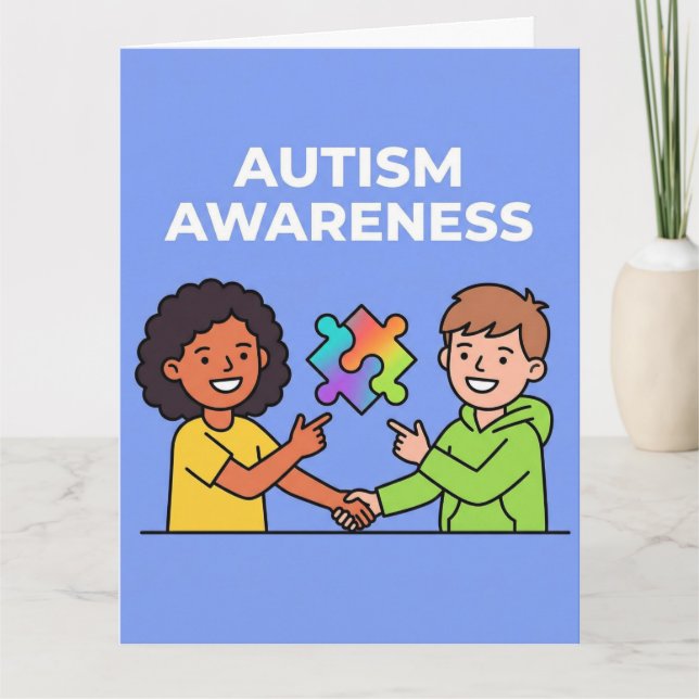 Tarjeta ^Mes de Concientización sobre el Autismo - Agrega  (Anverso)
