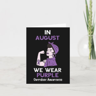 Tarjeta Mes de Concientización sobre Sobredosis en Agosto 