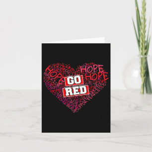 Tarjeta Mes De Enfermedad Cardíaca Nacional Roja Para La S