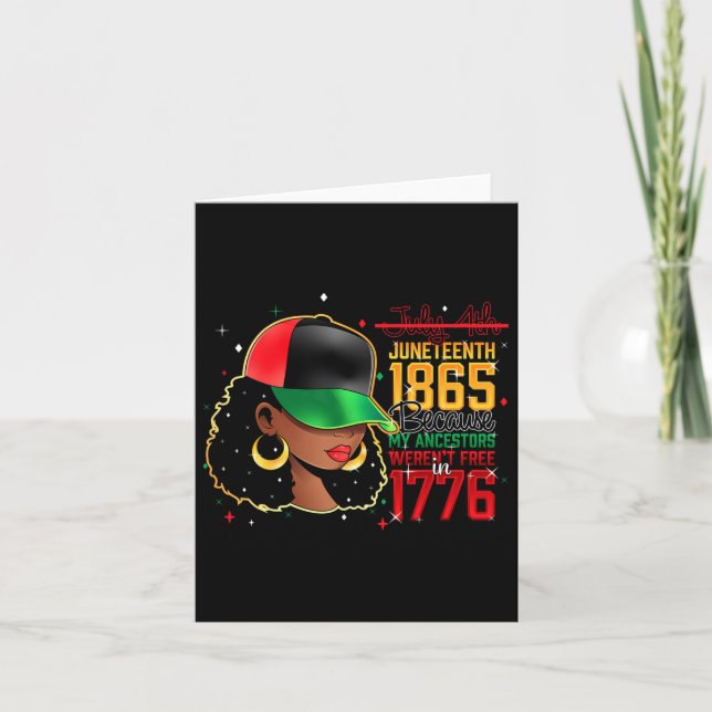 Tarjeta Mes de historia negra 18 de junio de 1865 (Anverso)