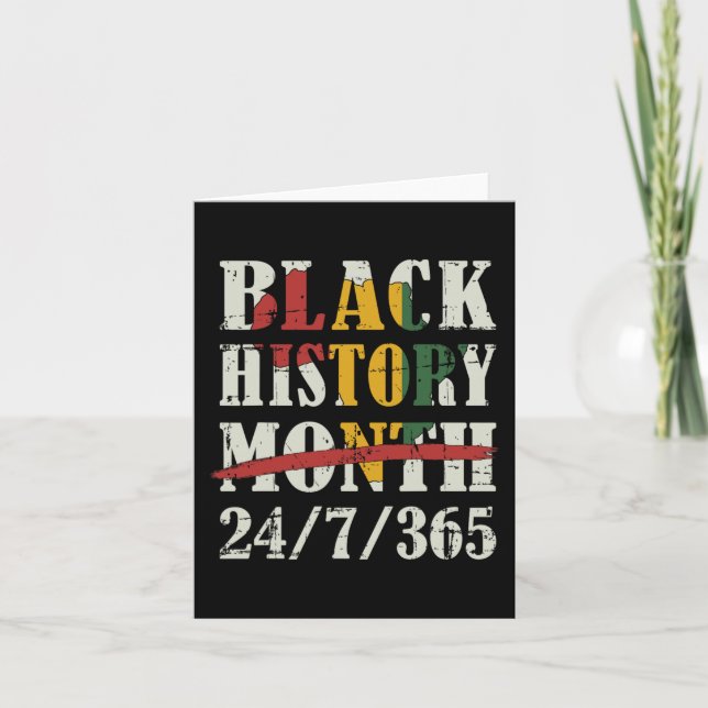 Tarjeta Mes de historia negra 247365 con bandera de mapa a (Anverso)