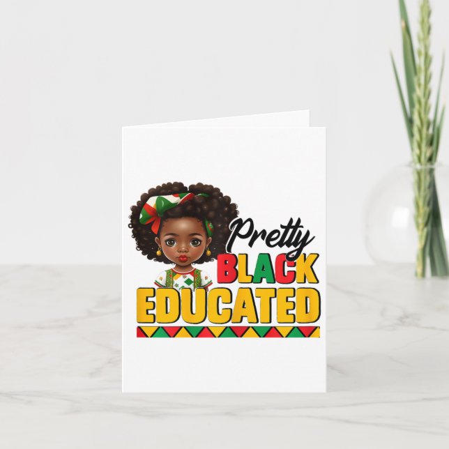 Tarjeta Mes de historia negra Chica Junetdecimo Bonito Neg (Anverso)