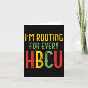 Tarjeta Mes de historia negra de Hbcu que estoy ganando po