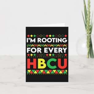 Tarjeta Mes de historia negra de Hbcu que estoy ganando po
