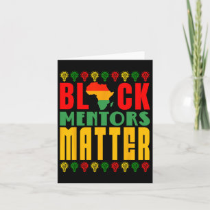 Tarjeta Mes de historia negra de mentores negros para homb