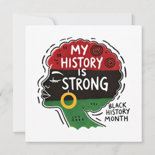 Tarjeta Mes de historia negra mi historia es fuerte