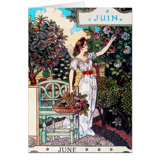 Tarjeta: mes de junio - junio (Frente)