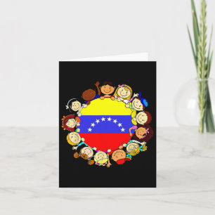 Tarjeta Mes de la herencia hispánica Venezuela Niños venez