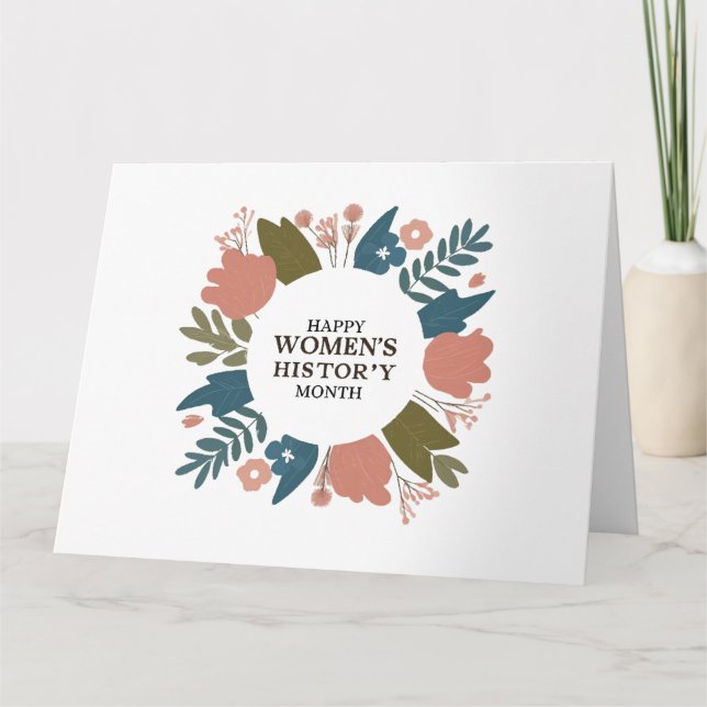 Tarjeta Mes de la historia de la mujer (Anverso)