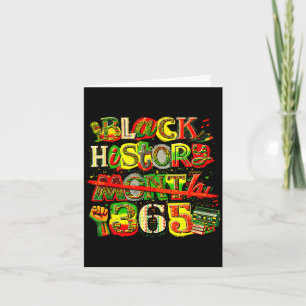 Tarjeta Mes de la historia negra 365 orgullo cultural retr