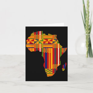 Tarjeta Mes de la historia negra africano americano kente