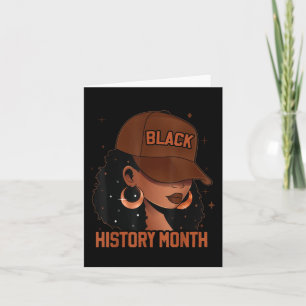 Tarjeta Mes de la historia negra Afro Melanin Mujeres negr