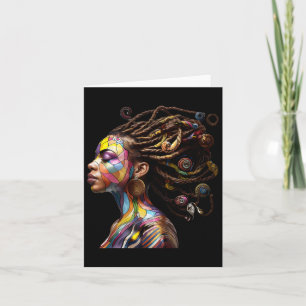 Tarjeta Mes de la historia negra, arte de pelo en Loc'd Bl