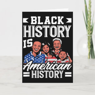 Tarjeta Mes de la Historia Negra Bandera de América Americ