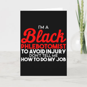Tarjeta Mes de la Historia Negra Bandera de Flebotomista A