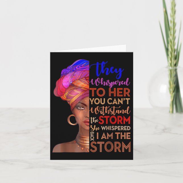 Tarjeta Mes de la historia negra: Camisa a mujer africana  (Anverso)