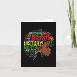 Tarjeta Mes de la Historia Negra Camisa Chica de citas afr