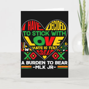 Tarjeta Mes de la Historia Negra Carga para Llevar Amor Af