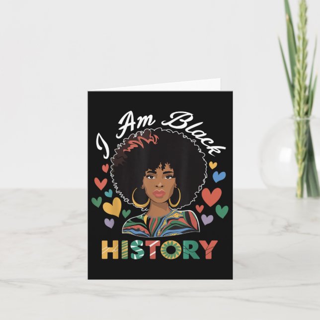 Tarjeta Mes de la Historia Negra, Ce de Historia Africano- (Anverso)