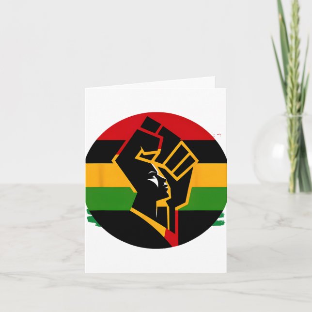 Tarjeta Mes de la historia negra celebrando el alza juntos (Anverso)
