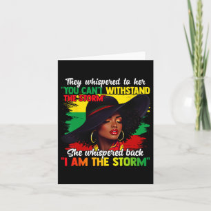 Tarjeta Mes de la historia negra Chica africana mujer afro