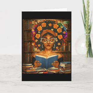 Tarjeta Mes de la Historia Negra Chica Afro Negra Mujeres 