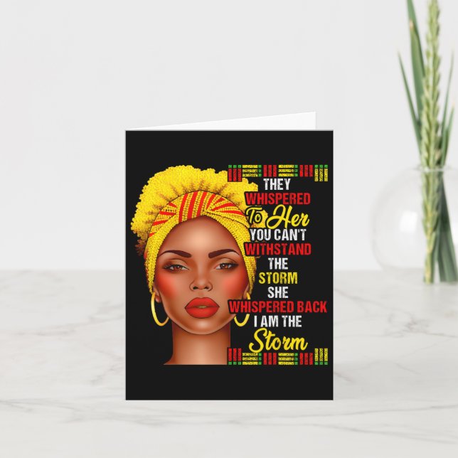 Tarjeta Mes de la historia negra Chicas afro-negras (Anverso)