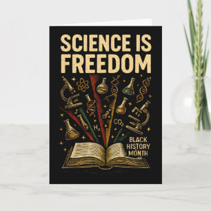 Tarjeta Mes de la Historia Negra Ciencia Es Libertad Raíce