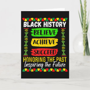 Tarjeta Mes de la Historia Negra Cree Logra Triunfa Melani
