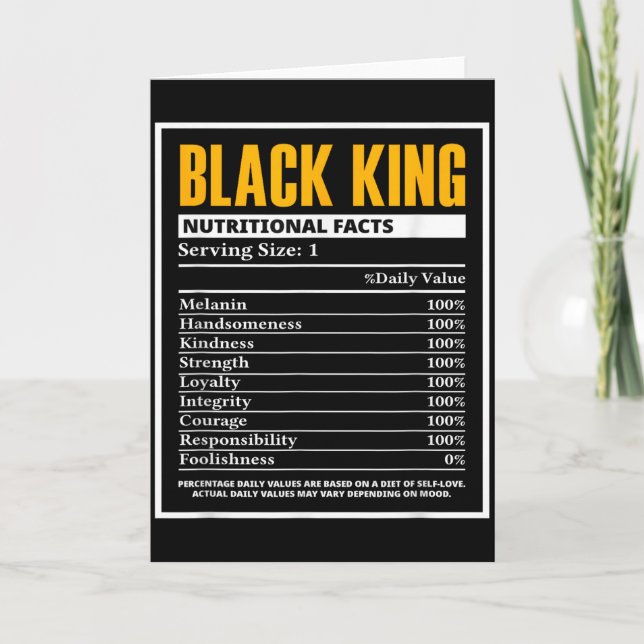 Tarjeta Mes de la Historia Negra Datos Nutricionales del R (Anverso)