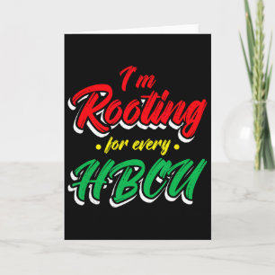 Tarjeta Mes de la historia negra de HBCU Estoy apoyando a
