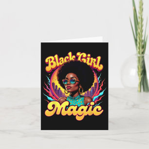 Tarjeta Mes de la Historia Negra de Melanina Mujer Magia d