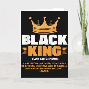 Tarjeta Mes de la Historia Negra Definición del Rey Negro
