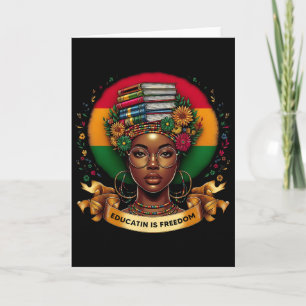 Tarjeta Mes de la Historia Negra Educación Es Libertad Exc