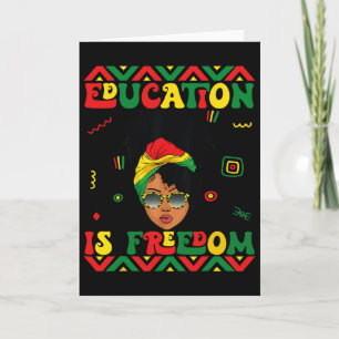 Tarjeta Mes de la Historia Negra Educación Es Libertad Pro
