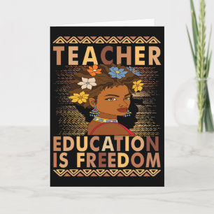 Tarjeta Mes de la Historia Negra Educación Es Libertad Té 