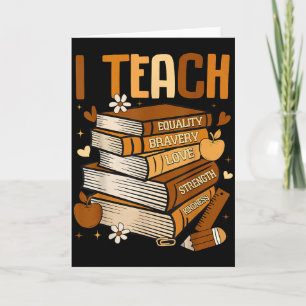 Tarjeta Mes de la Historia Negra Enseño Libro de Melanina