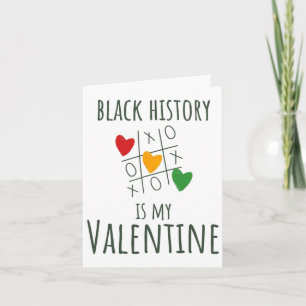 Tarjeta Mes de la Historia Negra Es Mi San Valentín Día de