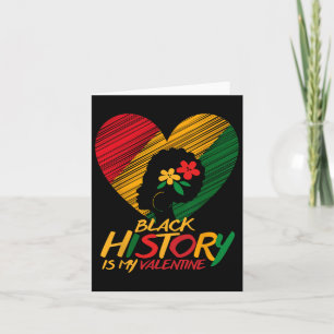 Tarjeta Mes de la Historia Negra Es Mi San Valentín Mujere