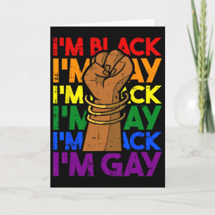 Tarjeta Mes de la Historia Negra Gay Hombres Mujeres Poder