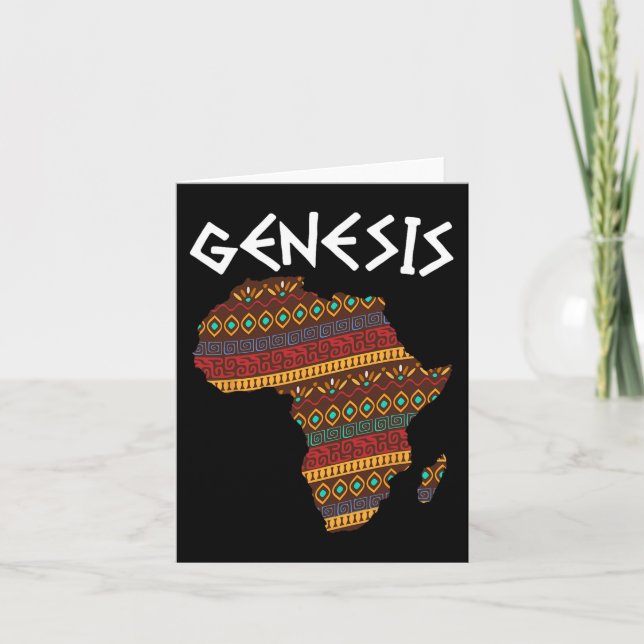 Tarjeta Mes de la Historia Negra Génesis Orgullosa África  (Anverso)